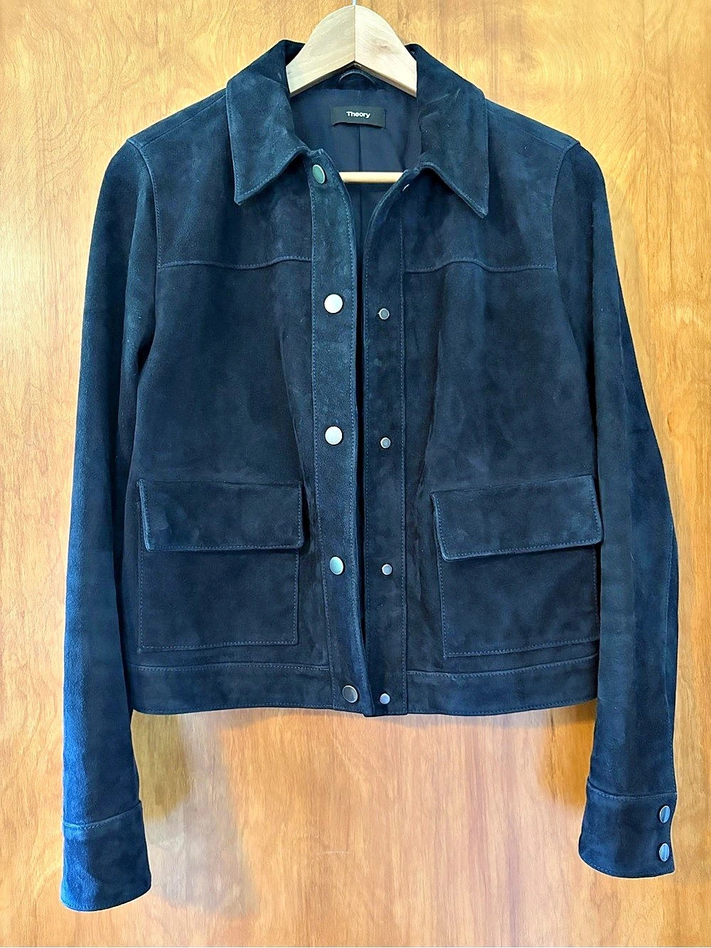 Theory Suede Jacket in Navy Size Small